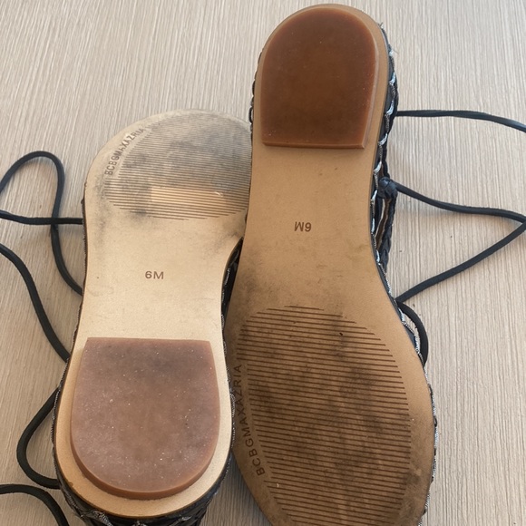 BCBG Max Azeris leather whipstitch trim gladiator sandals - Picture 5 of 5